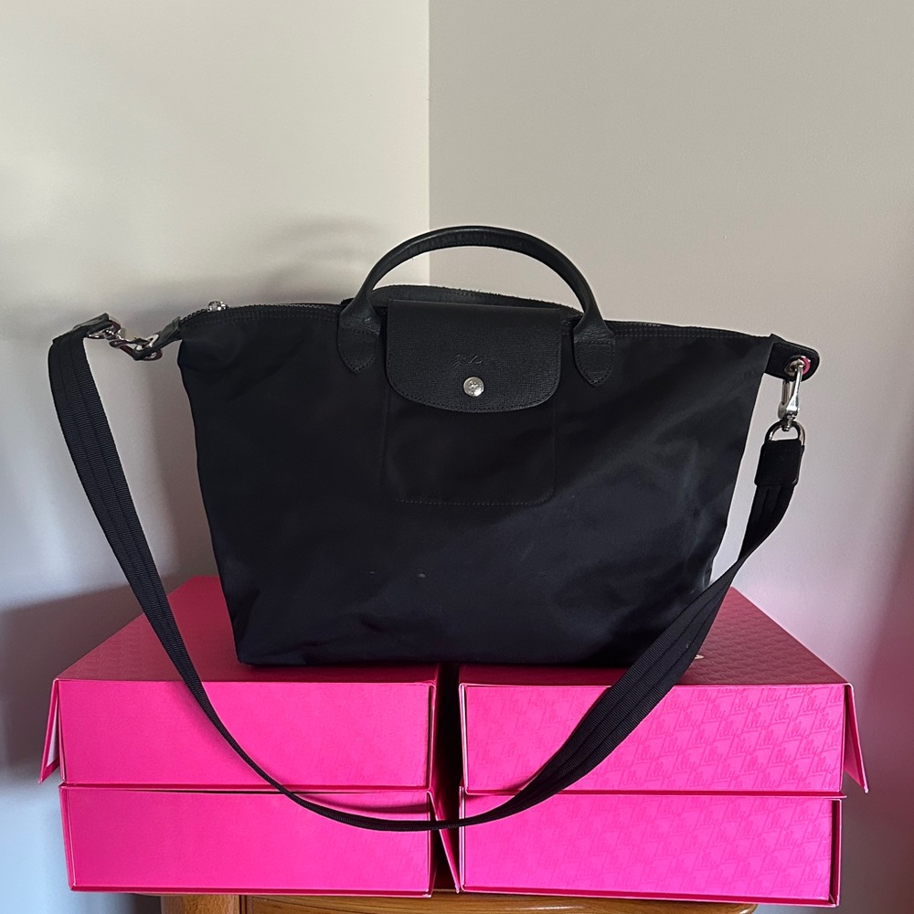 Longchamp Le Pliage Neo Tote Bag size  Large Black